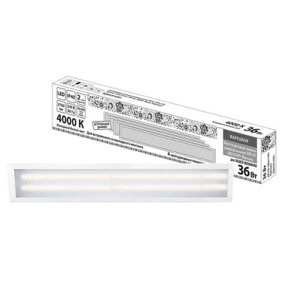 Светодиодная панель универсальная ЛП 03 180х1195 Призма 19 мм 36 Вт 2750 Лм, 4000 К, белая, Народная Светодиодная панель универсальная ЛП 03 180х1195 Призма 19 мм 36 Вт 2750 Лм, 4000 К, белая, Народная