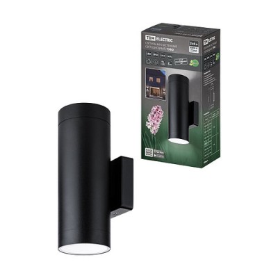 Светильник настенный LED, Тубо, 2х6 Вт, 4000 К, H252 мм, алюм./черн., вверх/вниз, IP65, TDM Светильник настенный LED, Тубо, 2х6 Вт, 4000 К, H252 мм, алюм./черн., вверх/вниз, IP65, TDM