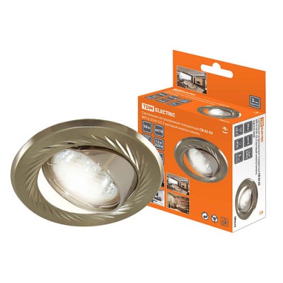 Светильник встраиваемый поворотный СВ 02-02 MR16 50Вт G5.3 матовый никель/никель TDM Светильник встраиваемый поворотный СВ 02-02 MR16 50Вт G5.3 матовый никель/никель TDM