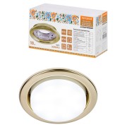Светильник встраиваемый СВ 01-08 GX53 220 В 50 Гц, золото, 10 шт/уп, Народный