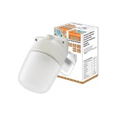 Светильник НПБ400-1П настенный, наклонный белый, IP54, 60 Вт, основание-поликарбонат, Народный