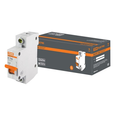 Авт. выкл.ВА47-63 1Р 16А 4,5кА х-ка С TDM Авт. выкл.ВА47-63 1Р 16А 4,5кА х-ка С TDM