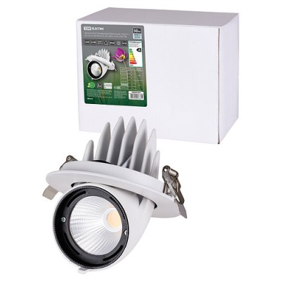 Светильник встраиваемый поворотный "Акцент-1" LED DSL-01-030-NW 30 Вт, 24°, 4000 К, 90 Ra, IP40, TDM Светильник встраиваемый поворотный "Акцент-1" LED DSL-01-030-NW 30 Вт, 24°, 4000 К, 90 Ra, IP40, TDM