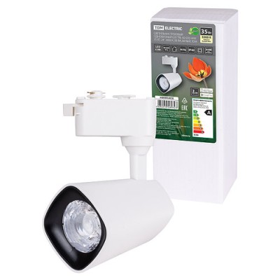 Светильник трековый однофазный LED TRL-02-035-WW 35 Вт, 24°, 3000 К, 90 Ra, белый, TDM Светильник трековый однофазный LED TRL-02-035-WW 35 Вт, 24°, 3000 К, 90 Ra, белый, TDM