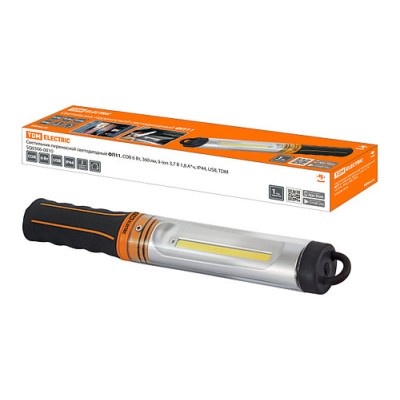 Светильник переносной светодиодный ФП11, COB 6 Вт, 360 лм, li-ion 3,7 В 1,8 А*ч, IP44, USB, TDM Светильник переносной светодиодный ФП11, COB 6 Вт, 360 лм, li-ion 3,7 В 1,8 А*ч, IP44, USB, TDM