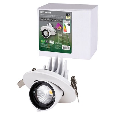 Светильник встраиваемый поворотный "Акцент-1" LED DSL-01-018-WW 18 Вт, 24°, 3000 К, 90 Ra, IP40, TDM Светильник встраиваемый поворотный "Акцент-1" LED DSL-01-018-WW 18 Вт, 24°, 3000 К, 90 Ra, IP40, TDM