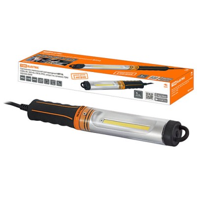 Светильник переносной светодиодный ФП10, COB 6 Вт, 360 лм, 230 В, IP65, шнур 5 м, сетевой, TDM Светильник переносной светодиодный ФП10, COB 6 Вт, 360 лм, 230 В, IP65, шнур 5 м, сетевой, TDM