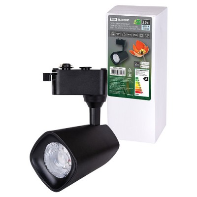 Светильник трековый однофазный LED TRL-02-035-NB 35 Вт, 24°, 4000 К, 90 Ra, черный, TDM Светильник трековый однофазный LED TRL-02-035-NB 35 Вт, 24°, 4000 К, 90 Ra, черный, TDM