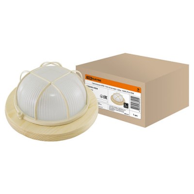 Светильник НПБ1102 сосна круг с реш. 100Вт IP54 TDM Светильник НПБ1102 сосна круг с реш. 100Вт IP54 TDM