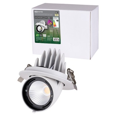 Светильник встраиваемый поворотный "Акцент-1" LED DSL-01-030-WW 30 Вт, 24°, 3000 К, 90 Ra, IP40, TDM Светильник встраиваемый поворотный "Акцент-1" LED DSL-01-030-WW 30 Вт, 24°, 3000 К, 90 Ra, IP40, TDM