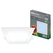 Светильник ультратонкий встраиваемый светодиодный "Даунлайт" квадрат СВО (белый) 18 Вт 4000К TDM