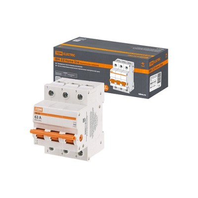 Выключатель нагрузки (мини-рубильник) ВН-32 3P 63A Home Use TDM Выключатель нагрузки (мини-рубильник) ВН-32 3P 63A Home Use TDM