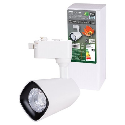 Светильник трековый однофазный LED TRL-02-045-NW 45 Вт, 24°, 4000 К, 90 Ra, белый, TDM Светильник трековый однофазный LED TRL-02-045-NW 45 Вт, 24°, 4000 К, 90 Ra, белый, TDM