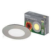 Светильник ультратонкий встраиваемый светодиодный "Даунлайт" СВО (хром) 3 Вт 3000К TDM