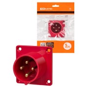 Вилка 614 скрытая 3Р+РЕ 16А 380В IP44 TDM