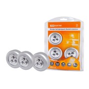 Фонарь светодиодный, "Наклей и включи", 3 светодиода 9 лм/Вт, батареи типа 3*AА (в комплект не входят) TDM