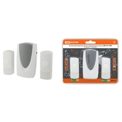 Звонок беспроводной в розетку ЗБР-12/1-36М (36 мелодий, кнопка IP44, AC 230V, 2 кнопки) TDM Звонок беспроводной в розетку ЗБР-12/1-36М (36 мелодий, кнопка IP44, AC 230V, 2 кнопки) TDM