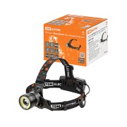 Фонарь «Налобный 12» аккум., 5 Вт CREE+3 Вт COB, Li-Ion 3,7 В 2x18650 2,4 А*ч, 650 лм, USB, TDM