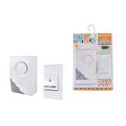 Звонок беспроводной на батарейках "народный" ЗББ-Н-11/4-32М (32 мелодии, кнопка IP30, 2х1,5В АА, открытый код)