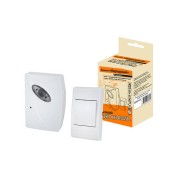 Звонок беспроводной на батарейках "народный" ЗББ-Н-11/1-32М (32 мелодии, кнопка IP30, 2х1,5В АА, открытый код)