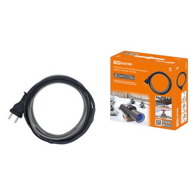 Нагревательный саморегулирующийся кабель "Стоплёд" НСК6-Н с вилкой, на трубу (6м/96Вт) TDM Нагревательный саморегулирующийся кабель "Стоплёд" НСК6-Н с вилкой, на трубу (6м/96Вт) TDM