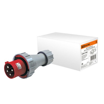 Вилка кабельная IP67 125А 3Р+РЕ 380В TDM Вилка кабельная IP67 125А 3Р+РЕ 380В TDM