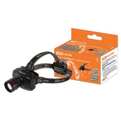 Фонарь «Налобный 7» аккумуляторный, 1Вт 1 светодиод, 0,6 Ач, фокус. TDM Фонарь «Налобный 7» аккумуляторный, 1Вт 1 светодиод, 0,6 Ач, фокус. TDM