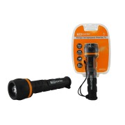 Фонарь светодиодный "Пластик", обрезиненный, 3 светодиода 9 лм/Вт, батареи типа 2*AA (в комплект не входят)