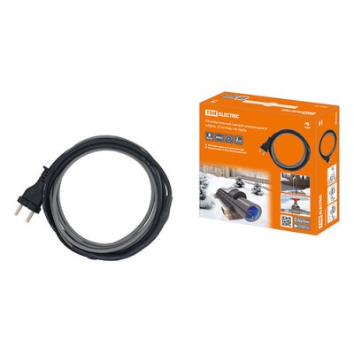 Нагревательный саморегулирующийся кабель "Стоплёд" НСК8-Н с вилкой, на трубу (8м/128Вт) TDM Нагревательный саморегулирующийся кабель "Стоплёд" НСК8-Н с вилкой, на трубу (8м/128Вт) TDM