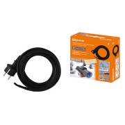 Нагревательный саморегулирующийся кабель "Стоплёд" НСК10-В с вилкой, в трубу (10м/100Вт) TDM