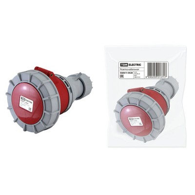 Розетка кабельная IP67 32А 3Р+РЕ+N 380В TDM Розетка кабельная IP67 32А 3Р+РЕ+N 380В TDM