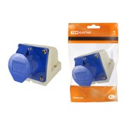 Розетка 113 стационарная 2Р+РЕ 16А 220В IP44 TDM