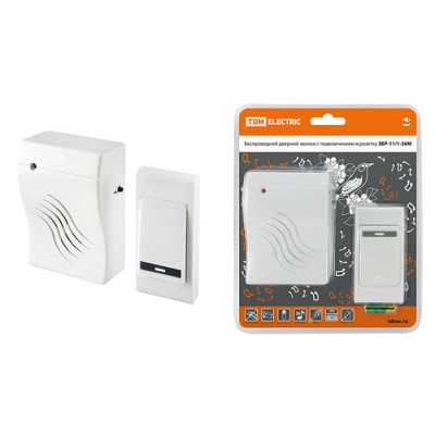 Звонок беспроводной в розетку ЗБР-11/1-36М (36 мелодий, кнопка IP30, AC 230V) TDM Звонок беспроводной в розетку ЗБР-11/1-36М (36 мелодий, кнопка IP30, AC 230V) TDM