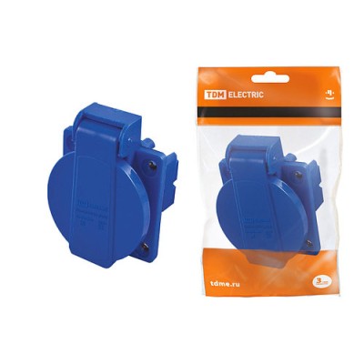 Розетка панельная РП10-3 скрытая с крышкой IP44 16А 2Р+РЕ 220В TDM Розетка панельная РП10-3 скрытая с крышкой IP44 16А 2Р+РЕ 220В TDM