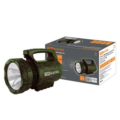 Фонарь"Тактика 3", прожектор аккум.,1 LED 5 Вт CREE, 260 лм, Li-Ion 4 А*ч, TDM Фонарь"Тактика 3", прожектор аккум.,1 LED 5 Вт CREE, 260 лм, Li-Ion 4 А*ч, TDM