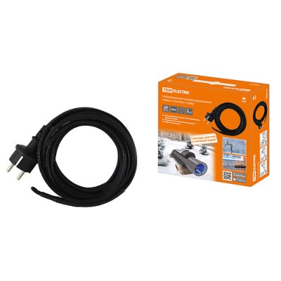 Нагревательный саморегулирующийся кабель "Стоплёд" НСК20-В с вилкой, в трубу (20м/200Вт) TDM Нагревательный саморегулирующийся кабель "Стоплёд" НСК20-В с вилкой, в трубу (20м/200Вт) TDM