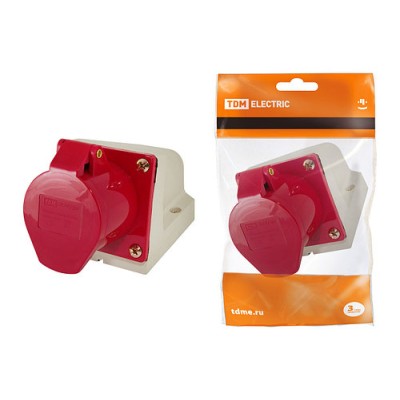 Розетка 115 стационарная 3Р+РЕ+N 16А 380В IP44 TDM Розетка 115 стационарная 3Р+РЕ+N 16А 380В IP44 TDM