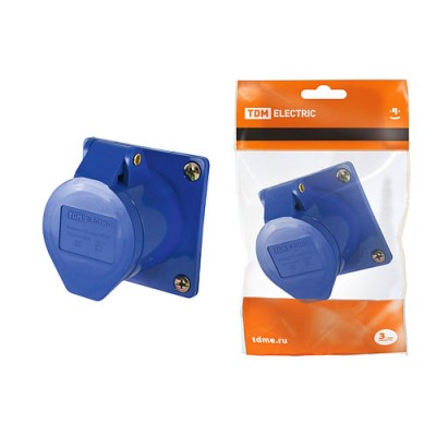 Розетка 423 скрытая 2Р+РЕ 32А 220В IP44 TDM Розетка 423 скрытая 2Р+РЕ 32А 220В IP44 TDM