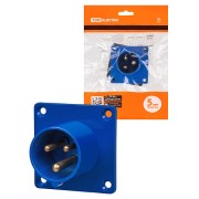 Вилка 613 скрытая 2Р+РЕ 16А 220В IP44 TDM