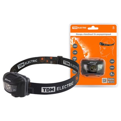 Фонарь «Налобный 10» аккумуляторный, 5 Вт 1 светодиод CREE, Li-Ion 3,7 В 0,6 А*ч, USB, сенсор, TDM Фонарь «Налобный 10» аккумуляторный, 5 Вт 1 светодиод CREE, Li-Ion 3,7 В 0,6 А*ч, USB, сенсор, TDM