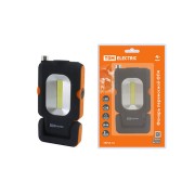 Фонарь переносной светодиодный ФП4, 1 Вт LED+3 Вт COB, 110 лм, 3хААА, магн., телескоп, TDM