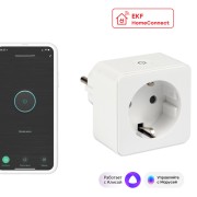 Умная розетка с з/к белая Wi-Fi Сonnect EKF RCS-1-WF