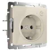 Розетка однопостовая Wi-Fi с з/к слоновая кость Werkel a056421