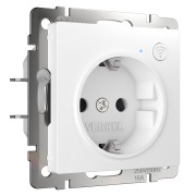 Розетка однопостовая Wi-Fi с з/к белая Werkel a056417