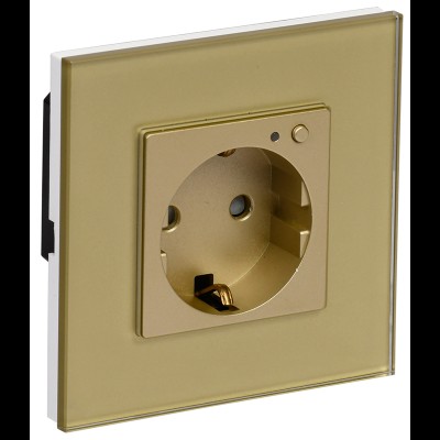 iTEQ SMART-розетка 16А с поддержкой WIFI+BLE со стеклянной рамкой и защитными шторками золотая ONI IT-R16SFWBG-K22 iTEQ SMART-розетка 16А с поддержкой WIFI+BLE со стеклянной рамкой и защитными шторками золотая ONI IT-R16SFWBG-K22