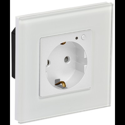 iTEQ SMART-розетка 16А с поддержкой WIFI+BLE со стеклянной рамкой и защитными шторками белая ONI IT-R16SFWBG-K01 iTEQ SMART-розетка 16А с поддержкой WIFI+BLE со стеклянной рамкой и защитными шторками белая ONI IT-R16SFWBG-K01