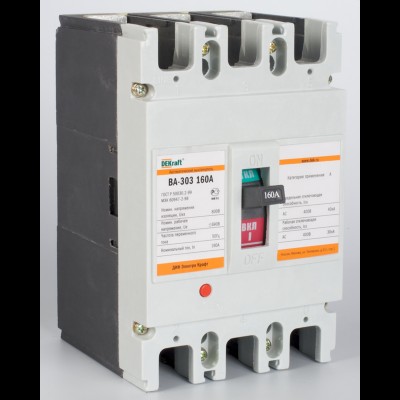 Выключатель автоматический ВА-303 3п 160 A 40 кА ВА-300 DEKraft 21010DEK Выключатель автоматический ВА-303 3п 160 A 40 кА ВА-300 DEKraft 21010DEK