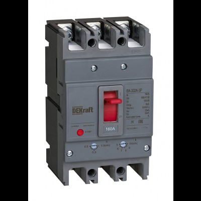 DEKraft Силовой автоматический выключатель 3P 80A 35кА ВА-332А 28105DEK DEKraft Силовой автоматический выключатель 3P 80A 35кА ВА-332А 28105DEK