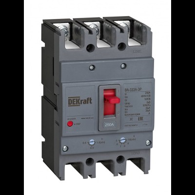 DEKraft Силовой автоматический выключатель 3P 250A 35кА ВА-333А 28123DEK DEKraft Силовой автоматический выключатель 3P 250A 35кА ВА-333А 28123DEK