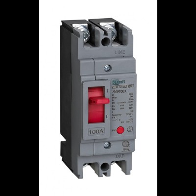 DEKraft Силовой авт. выкл. 2P 100A 20кА 28019DEK DEKraft Силовой авт. выкл. 2P 100A 20кА 28019DEK